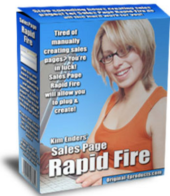Product picture Rapid Fire Sales Page Creator - With ReSale Rights